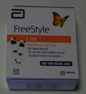 Freestyle Lite Diabetic Test Strips 50 Ct. Box 