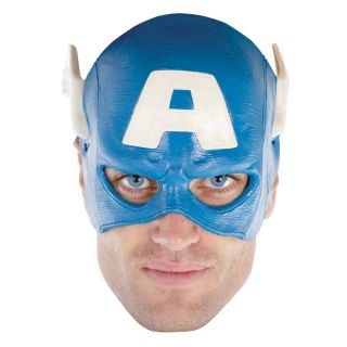 Captain America Adult Vinyl 1 4 Mask One Size Disguise 19069