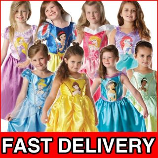 Disney Princess Girls Fancy Dress Kids Costume Childrens Child Outfit