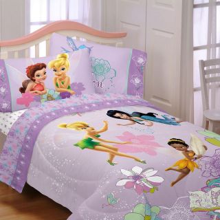 Disney Fairies Tinker Bell Purple Comforter Bedding Set