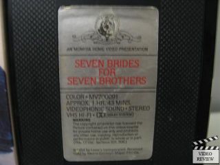 Seven Brides for Seven Brothers 1954 VHS 1985 Jane Powell Howard Keel