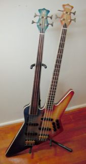 Ken Lawrence Guitar Fretted Fretless Double Neck Bass
