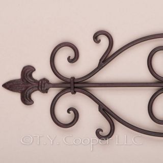 Wrought Iron Metal Wall Decor Grille Door Topper Pediment 91681