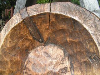 Dough BOWL WOOD Carved WOODEN TRENCHER 2247