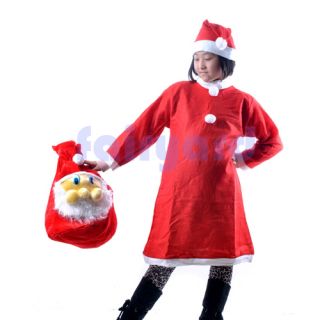 New Merry Christmas Santa Claus Suit Set Cosplay Costume Cloth for