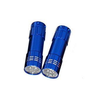 Pack Dorcy High Beam 9 LED Aluminum Flashlight Combo with Batteries