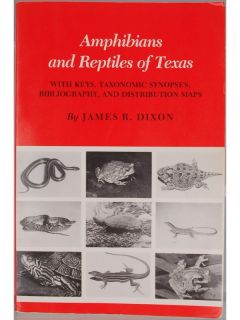 Inscribed Dixon First Edition Amphibians and Reptiles of Texas