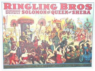 Reproduction of Circus Poster Ringling Brothers w Solomon Queen of