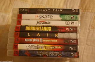LOT OF 8 USED PLAY STATION 3 GAMES GUITAR HERO III & WORLD TOUR, ROCK
