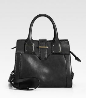 CHLOE Diane Black Leather Small Satchel Crossbody Messenger Handbag