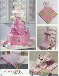  SHOWER Gifts Decoration Diaper CAKE Blankie Burp Cloth Sewing Pattern
