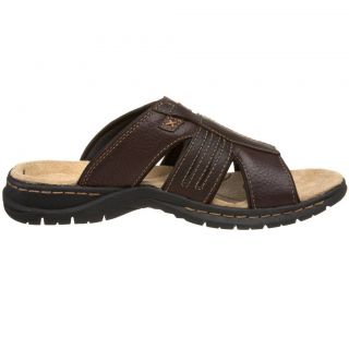 Dockers Mens Rinaldi Briar Brown Leather Slide Sandals Sizes