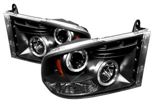 IPCW 07 09 Dodge Ram Halo Projector Headlights, Black Truck Lights CWS