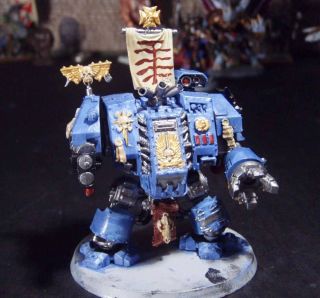 Warhammer 40K Space Marines Space Wolves Dreadnought Painted