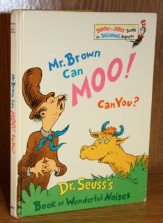 Dr Seuss Mr Brown Can Moo 1970 True 1st Ed w DJ Suess