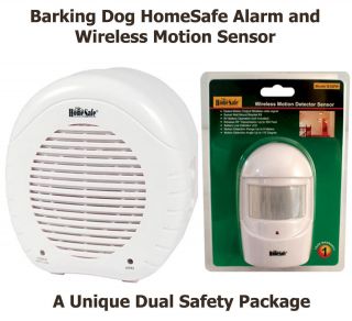 Homesafe Barking Dog Alarm and A Wireless Home Security Motion Sensor
