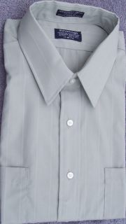 Dress Shirts Mens Long Sleeve Light Grey Pennshire Shirt Tall or Big