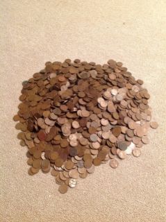 Unsearched Mixed Lot of 500 Wheat Pennies Cents  