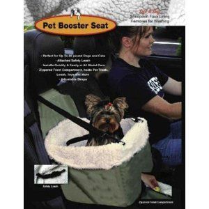 Pet Booster Seat Dog Seat For Car Auto With Leash & Faux Sheepskin
