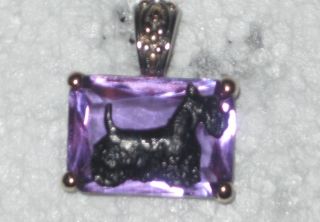  Terrier Amethyst Crystal Pendant Scotty Scottie R Dog Jewelry