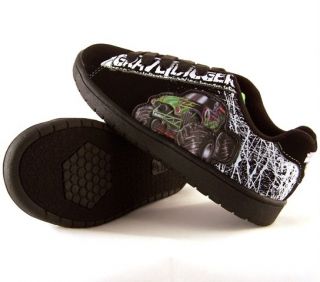 Monster Jam Grave Digger Boys Suede Sneakers Shoes