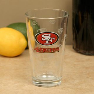 click an image to enlarge san francisco 49ers 16oz satin etch pint
