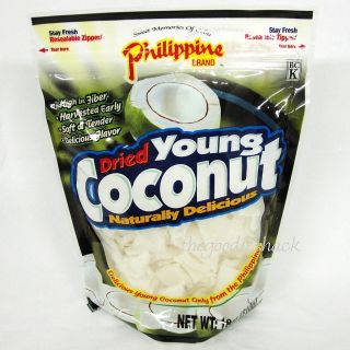 Philippine Dried Young Coconut Chips Sweet Preserved Fruit, Natures