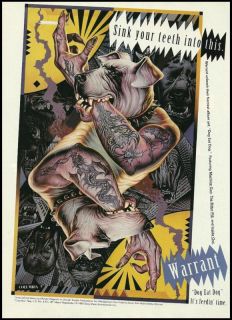Warrant 1992 Dog Eat Dog Ad 8x11 Advertisement Suitable for FRAMING