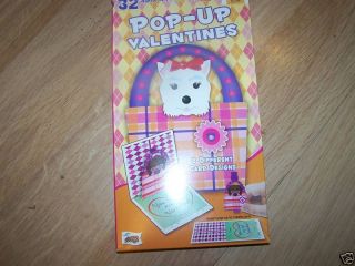 Box of 32 Diva Dog Pop Up Valentines Day Cards Puppy NW