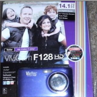 Vivitar ViviCam F128 Digital Camera 14 1MP HD HIGH DEF Purple NIB