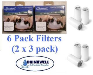 Drinkwell 360 Replacement Filters 6 PK for Dog Cat Fountain 2 x 3 Pack