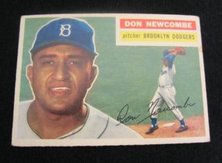 Topps 1956 Don Newcombe Baseball Trading Card 235 Brooklyn Dodgers