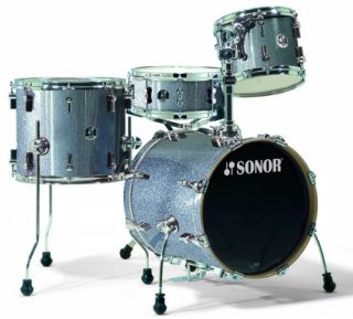  Sonor Safari Black Galaxy Sparkle 4 Piece Shell Pack Drum Kit