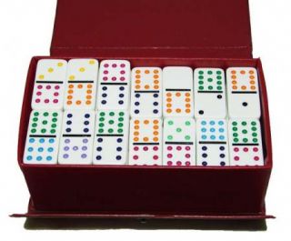  of 90 Vintage Double Twelve Dominoes Multi Color by Cardinal