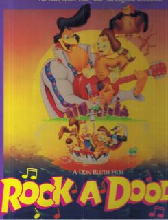 Rock A Doodle Laserdisc EP 75 mins Don Bluth Animation