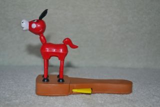 VINTAGE PLASTIC DONKEY COLLAPSING STRING TOY PUPPET HONG KONG