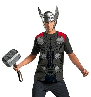 Thor Alternative Adult Costume includes printed t shirt with character