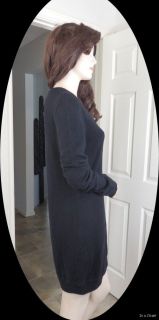Donna Karan New York Black Label Melange Body Jersey Sweater Dress M