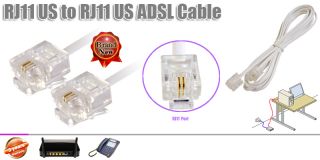 RJ11 DSL ADSL Phone Broadband Cable Lead 2M 3M 5M 8M 10M 12M 15M 20M