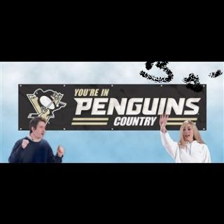  Pittsburgh Penguins Giant 8' Banner with Grommets
