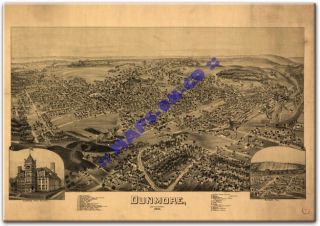1892 Dunmore Pennsylvania Lackawanna County PA Map CD