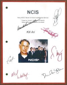 NCIS SCRIPT KILL ARI SIGNED BY MARK HARMON, DAVID MCCALLUM, MICHAEL