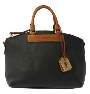 dooney and bourke dillon satchel black leather handbag brand new and