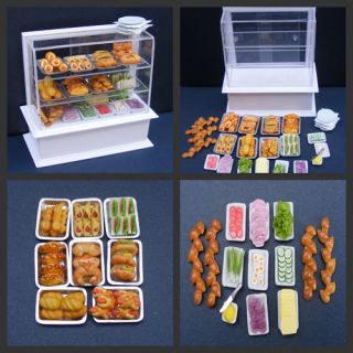 12 Scale Sandwich Roll Bar Display Dolls House Miniature Food