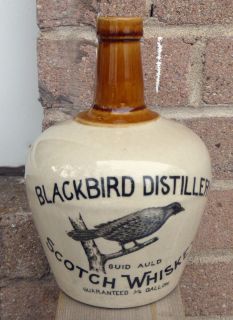 RARE ANTIQUE ADVERTISING BLACKBIRD DISTILLERY SCOTCH WHISKEY 1/4 GALN