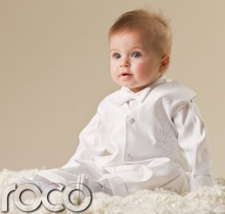 Taufanzug Baby Jungen Weiß Hochzeit Pagenjunge Förmlich 3 Teilig 0