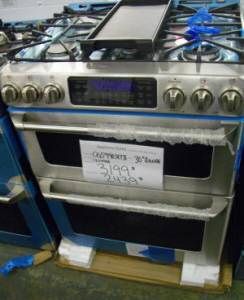  30 Freestanding Stainless Double Oven Range w 5 SEALED Burners