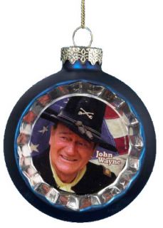 John Wayne The Duke Glass Reflector Holiday Christmas Ornament
