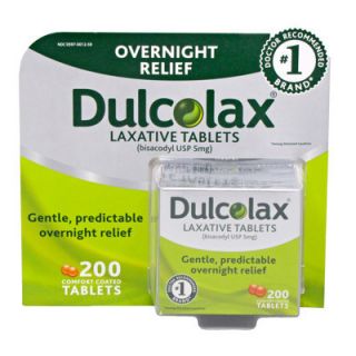Dulcolax Laxative Bisacodyl 5mg 200 Tablets For OTC Constipation Fast