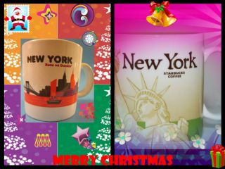 Dunkin donuts destination Newyork mug & Starbucks global icon mug